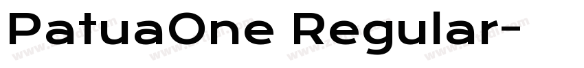 PatuaOne Regular字体转换